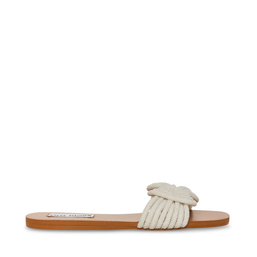 Steve Madden Adore Flate Sandaler Dame Pisket Krem | DNSRI0819