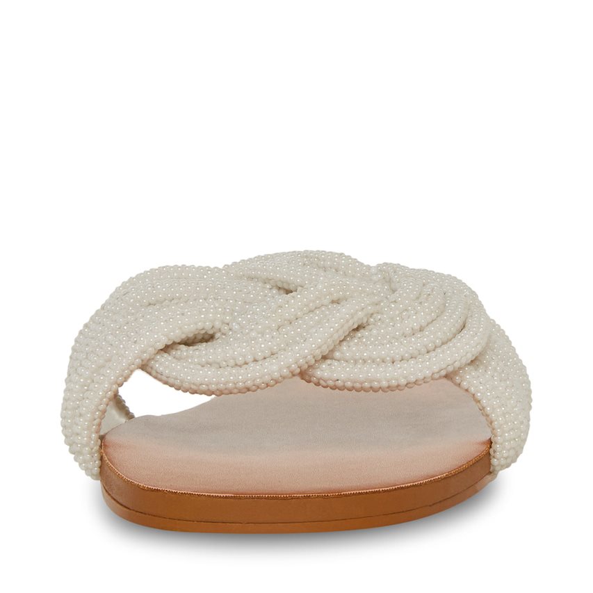 Steve Madden Adore Flate Sandaler Dame Pisket Krem | DNSRI0819