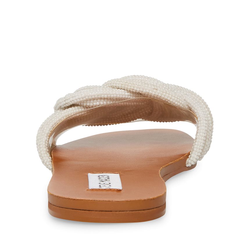 Steve Madden Adore Flate Sandaler Dame Pisket Krem | DNSRI0819