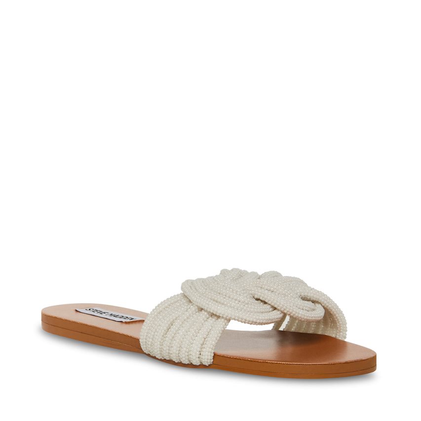 Steve Madden Adore Flate Sandaler Dame Pisket Krem | DNSRI0819