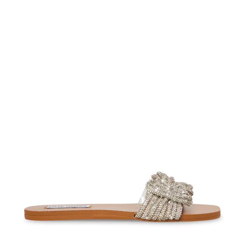 Steve Madden Adore Flate Sandaler Dame Sølv | ENVSU2596