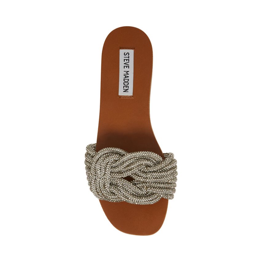 Steve Madden Adore Flate Sandaler Dame Sølv | ENVSU2596