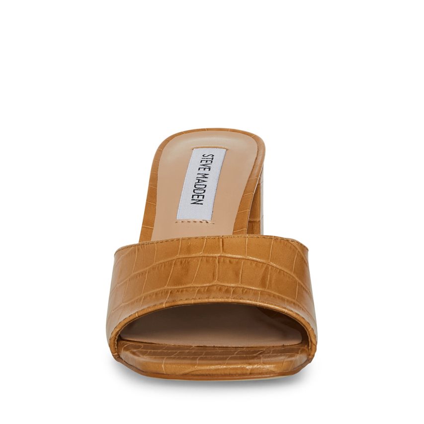 Steve Madden Alaya Crocodile Sandaler med Hæl Dame Brune | NULDO7625