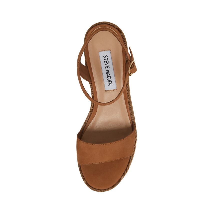 Steve Madden Andrea Platåsandaler Dame Brune | IWMVU5417