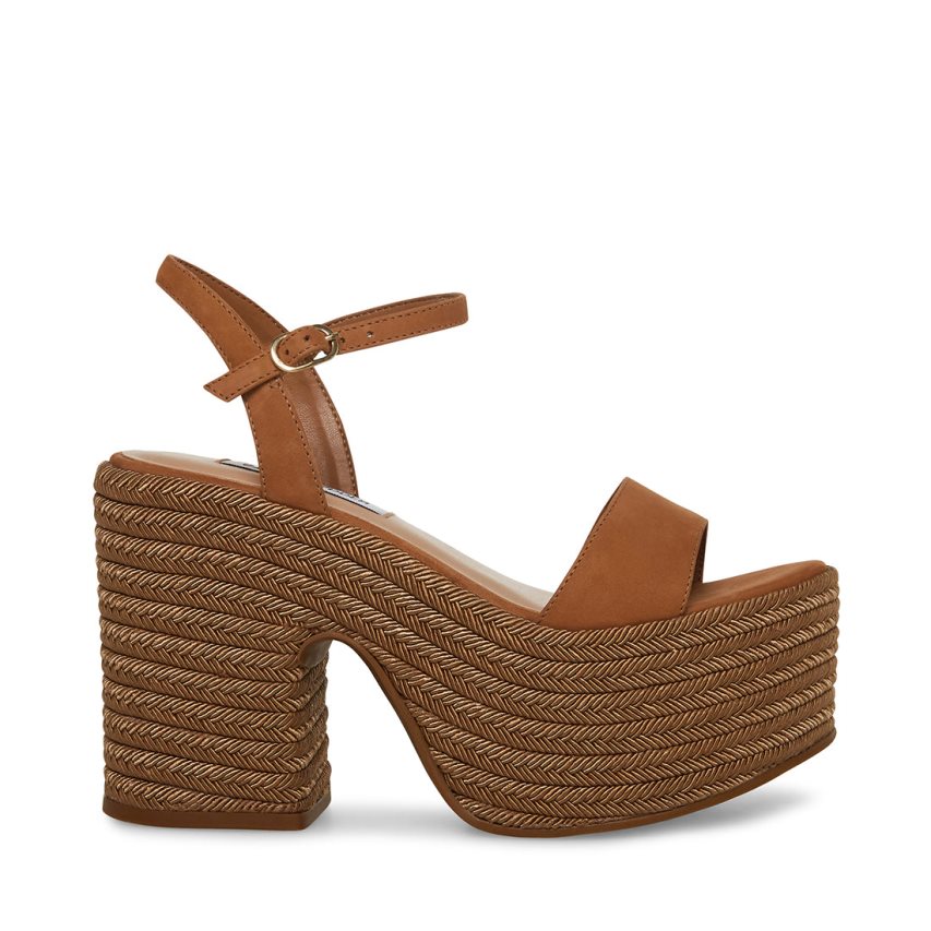 Steve Madden Andrea Platåsandaler Dame Brune | IWMVU5417