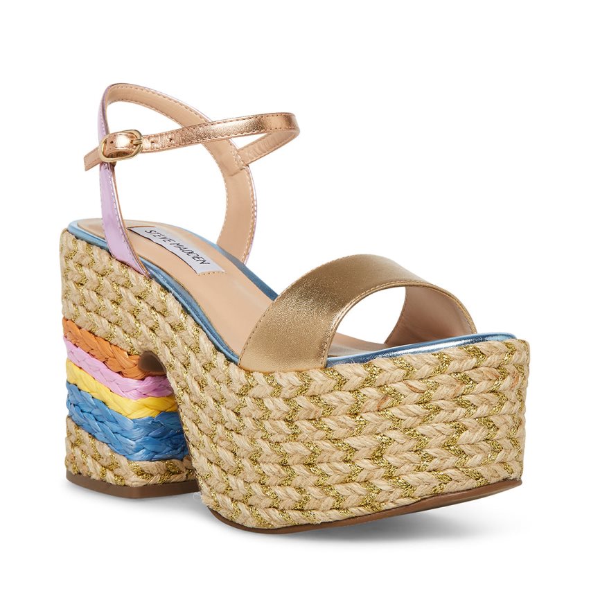 Steve Madden Andrea Platåsandaler Dame Multicolor | FCIEA7281