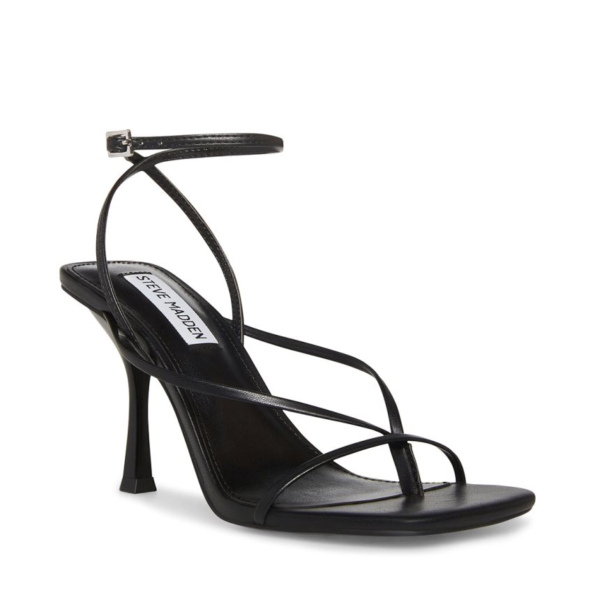 Steve Madden Annie Sandaler med Hæl Dame Svarte | RFYSP7026