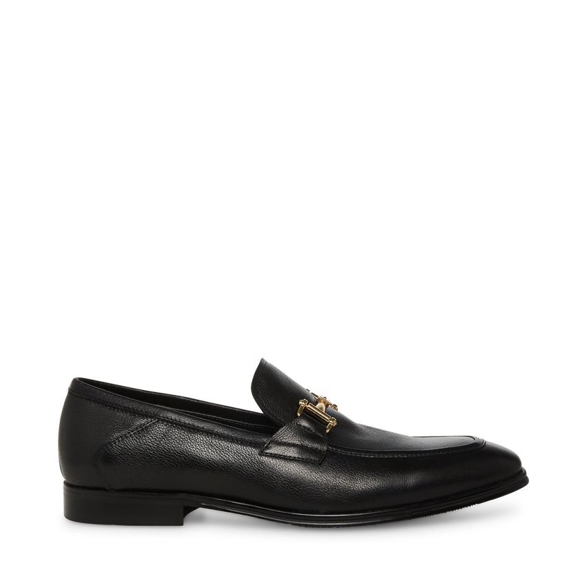 Steve Madden Archee Lær Loafers Herre Svarte | SLMIJ7124