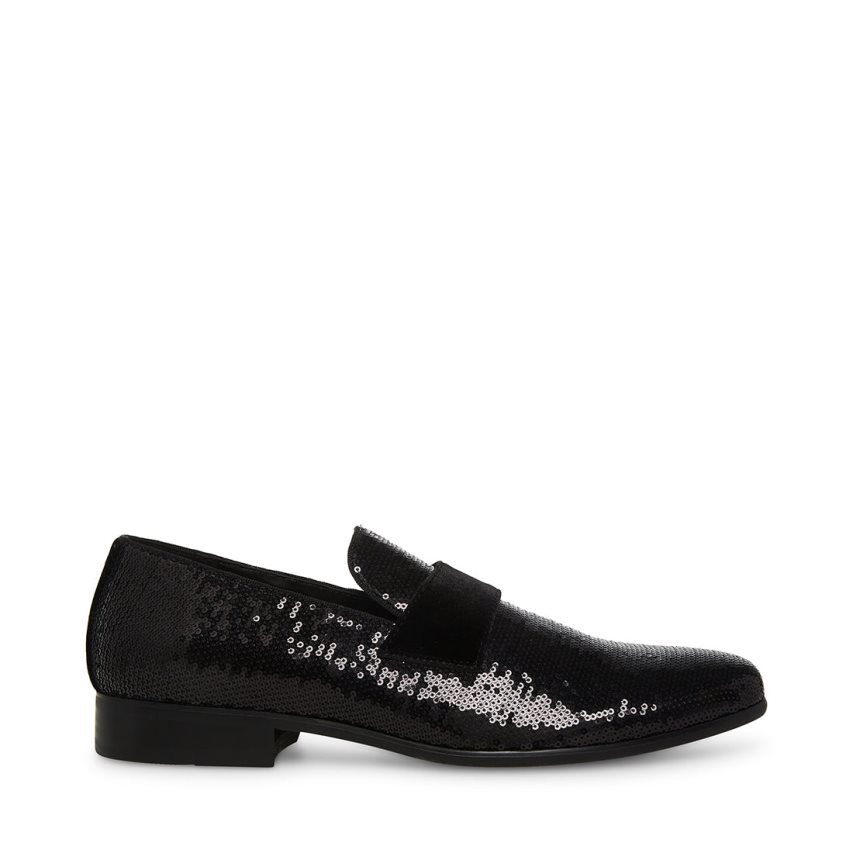 Steve Madden Arles Sequin Loafers Herre Svarte | FJNLE5293