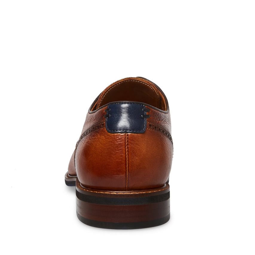 Steve Madden Bannon Lær Derby Sko Herre Brune | VWJMP3068