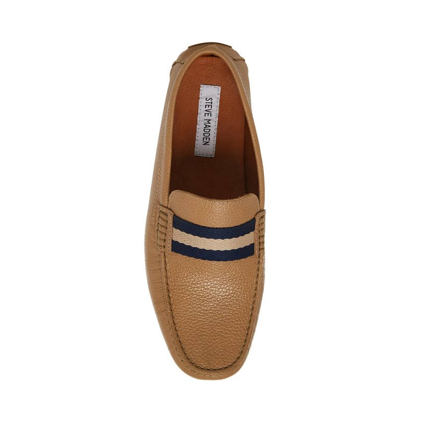 Steve Madden Baz Lær Loafers Herre Lyse Brune | SYXIT4975