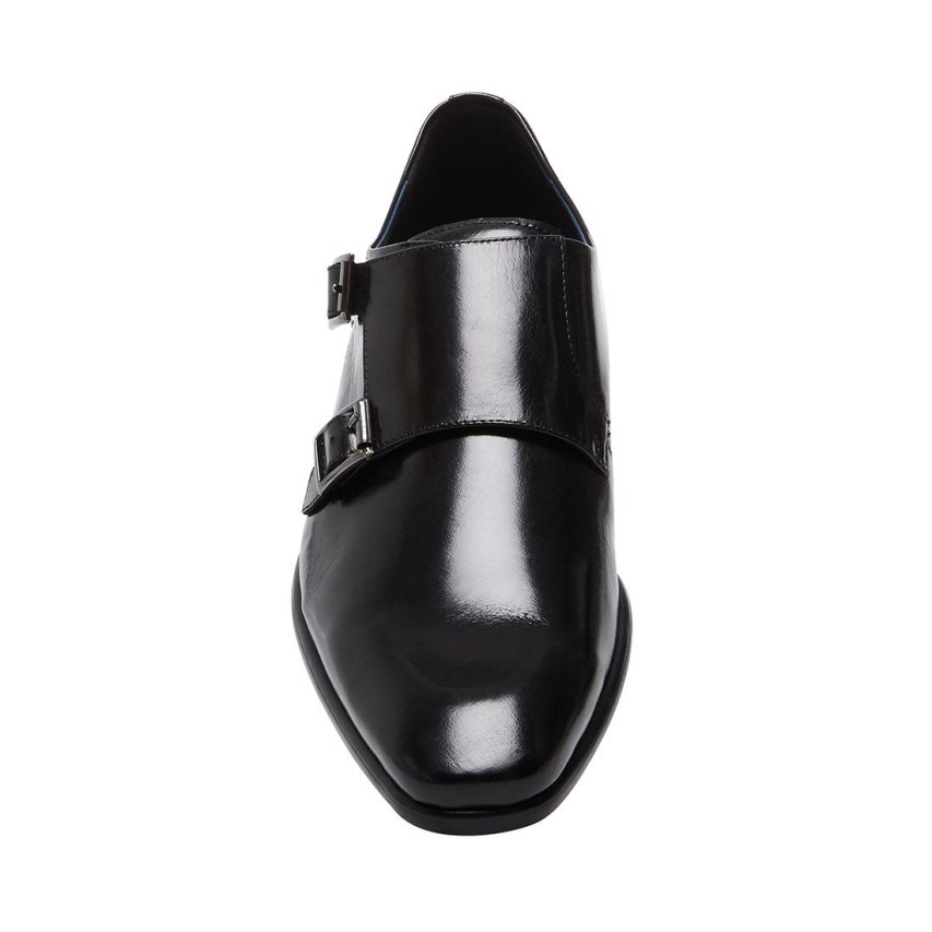 Steve Madden Beaumont Lær Loafers Herre Svarte | IDKJX8407