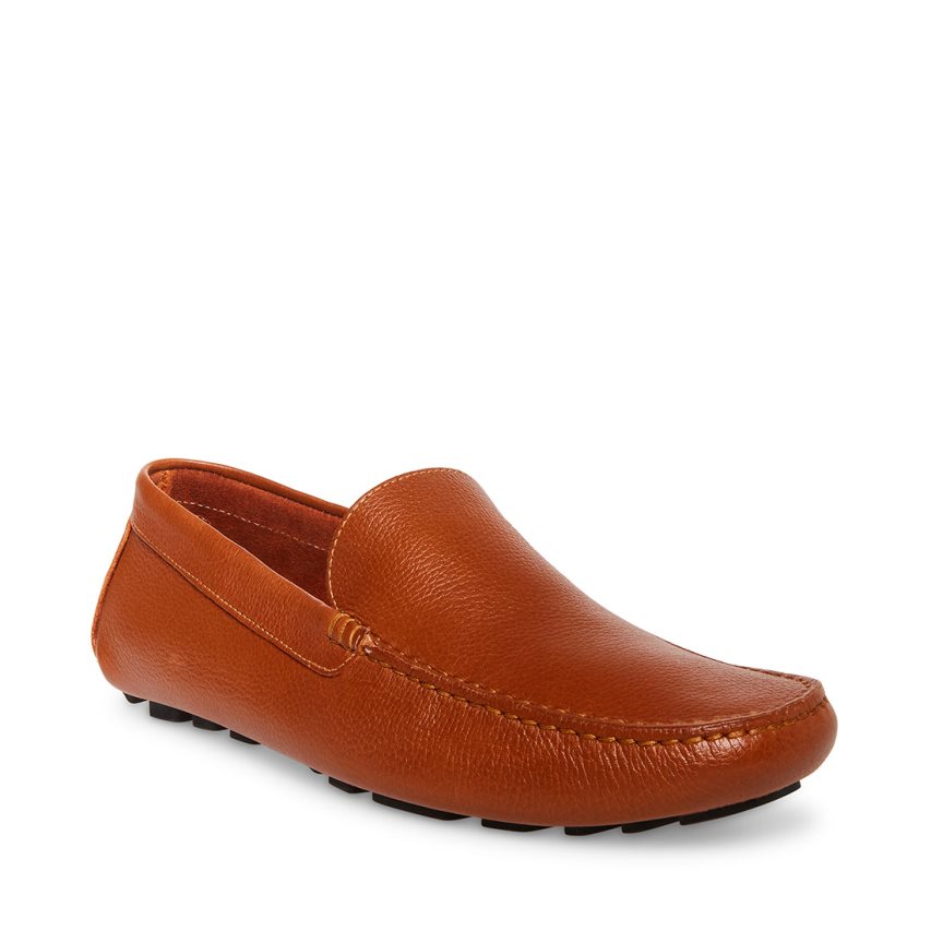 Steve Madden Bergamo Lær Loafers Herre Brune | DXLWZ8416