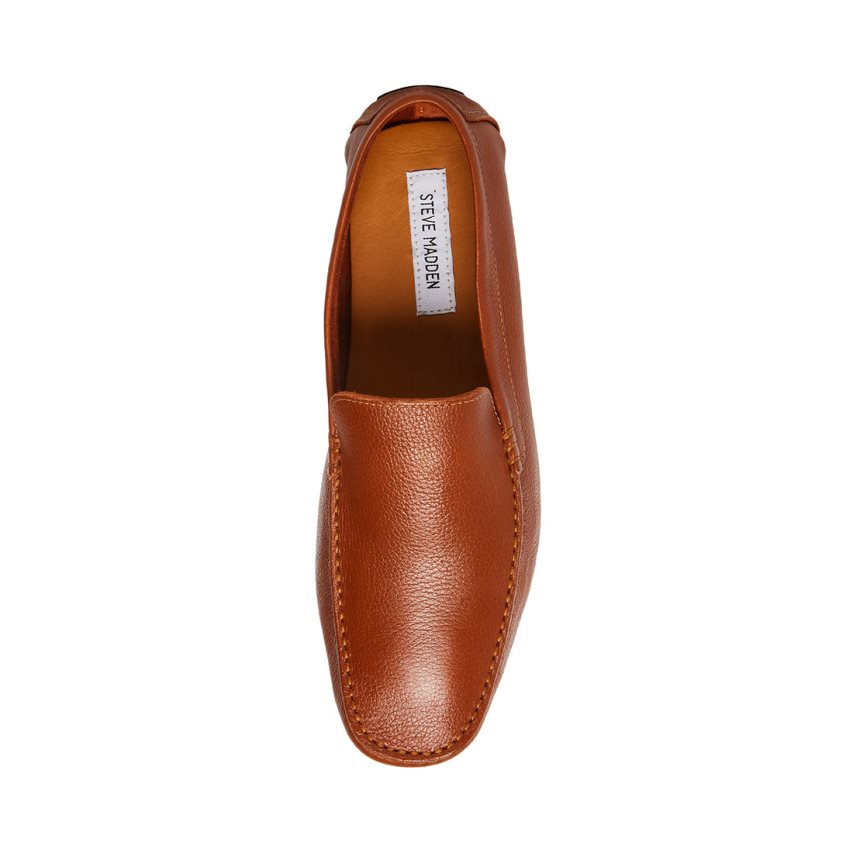 Steve Madden Bergamo Lær Loafers Herre Brune | DXLWZ8416