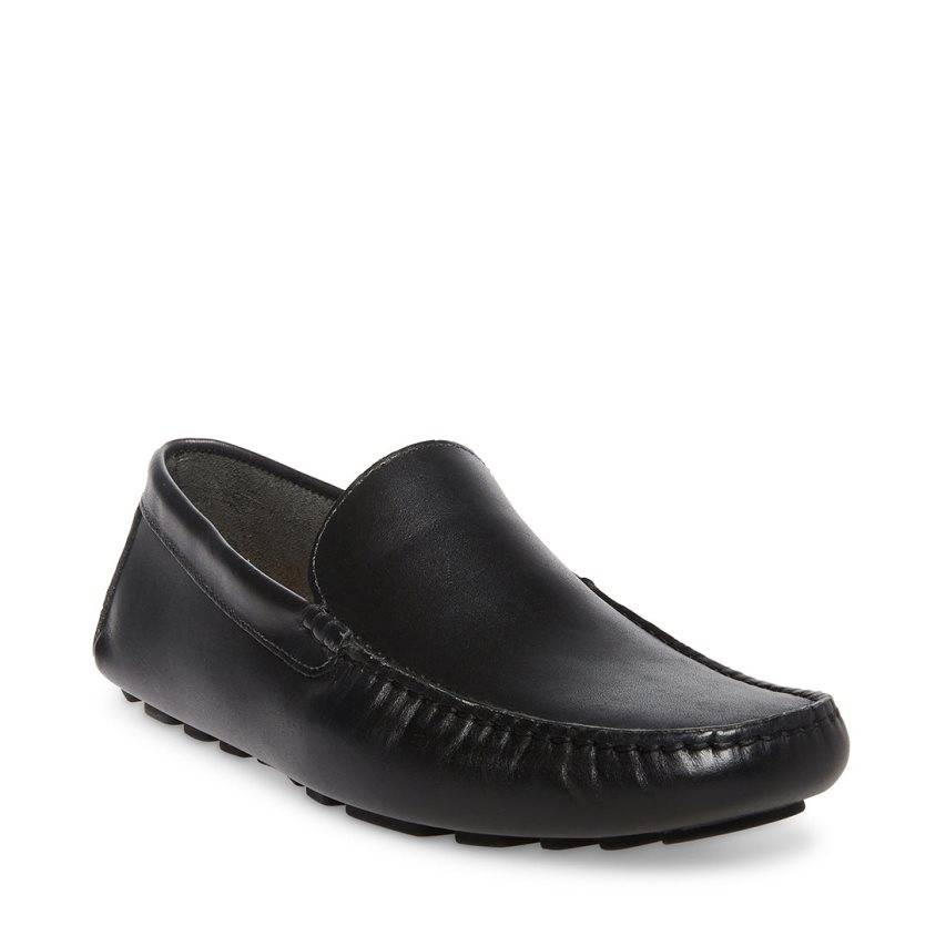 Steve Madden Bergamo Lær Loafers Herre Svarte | BTWVZ7841