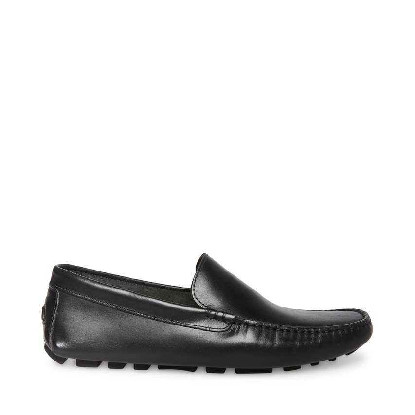 Steve Madden Bergamo Lær Loafers Herre Svarte | BTWVZ7841