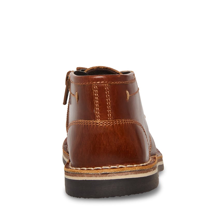 Steve Madden Bharkeen Lær Chukka Støvler Barn Brune | EOXSW1672