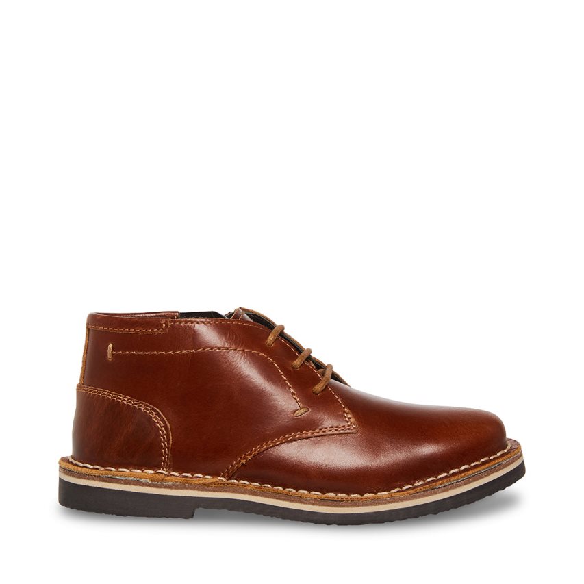 Steve Madden Bharkeen Lær Chukka Støvler Barn Brune | EOXSW1672