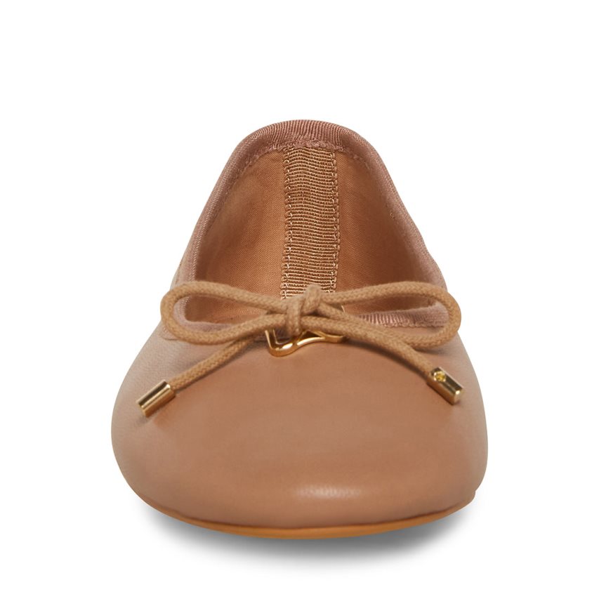 Steve Madden Blossoms Lær Ballerinasko Dame Brune | OGXRN4785