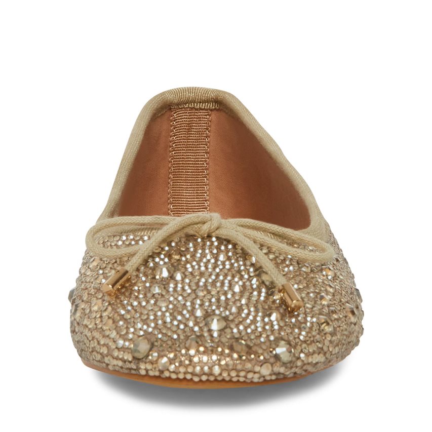 Steve Madden Blossoms-r Champagne Ballerinasko Dame Gull | TVYFD2475