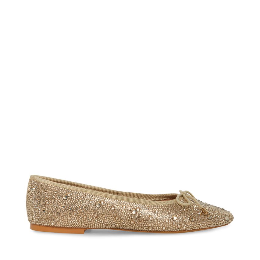 Steve Madden Blossoms-r Champagne Ballerinasko Dame Gull | TVYFD2475