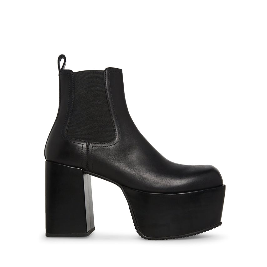 Steve Madden Boa Lær Platform Sko Herre Svarte | QBCID7024