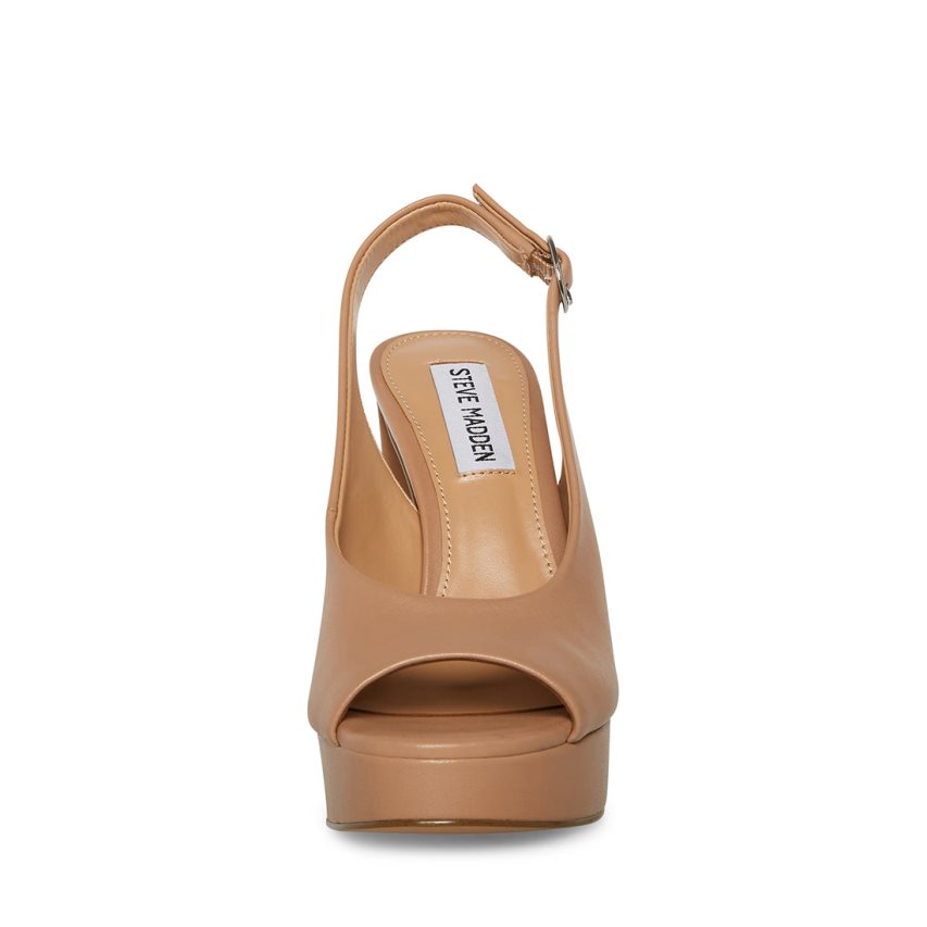 Steve Madden Booker Lær Sandaler med Hæl Dame Beige | OJPIX1082