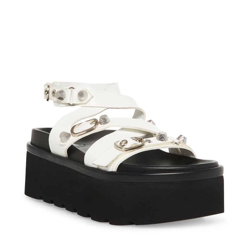 Steve Madden Brant Platåsandaler Dame Hvite | LSXTN4059