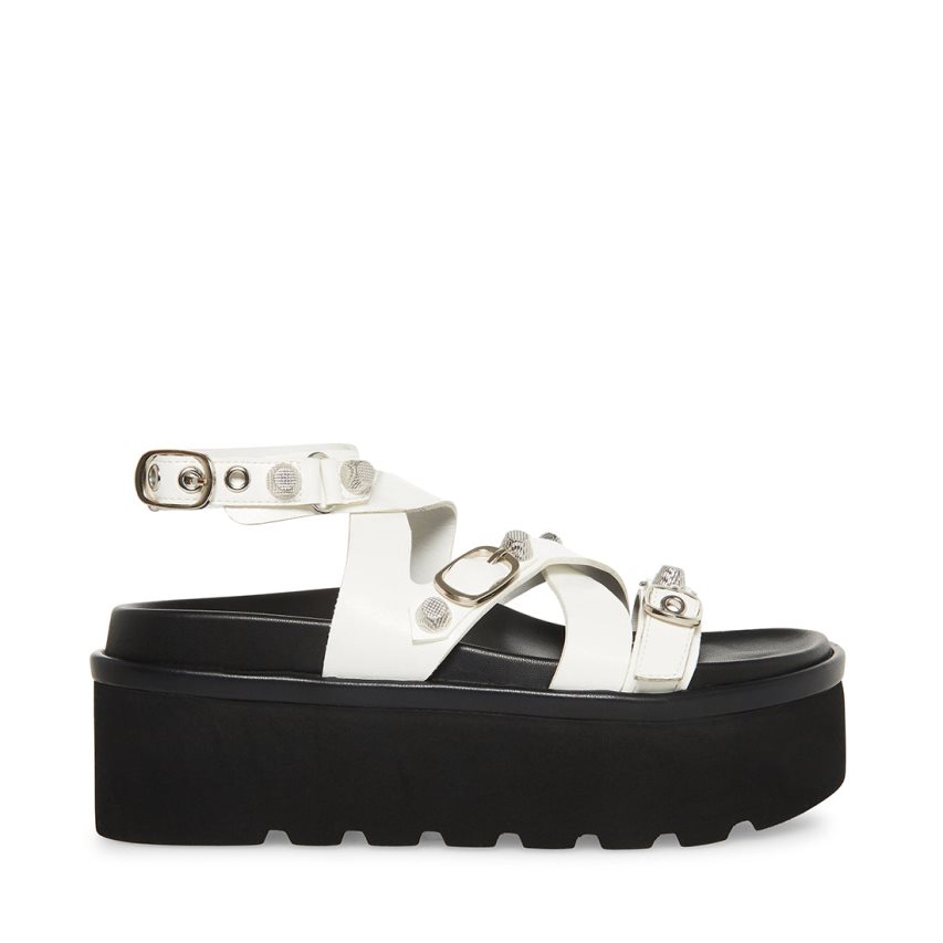 Steve Madden Brant Platåsandaler Dame Hvite | LSXTN4059