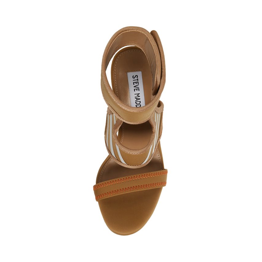 Steve Madden Carmella Sandaler med Hæl Dame Brune | ODXFU0937