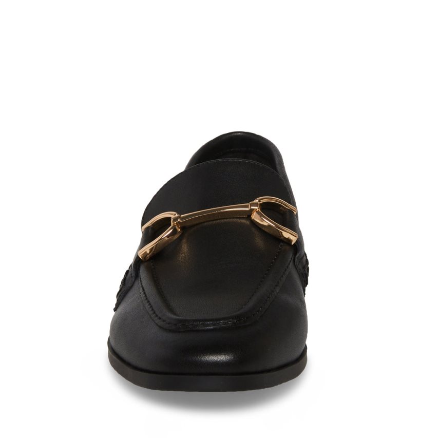 Steve Madden Carrine Lær Loafers Dame Svarte | OJLYN1367