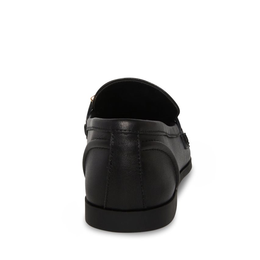 Steve Madden Carrine Lær Loafers Dame Svarte | OJLYN1367