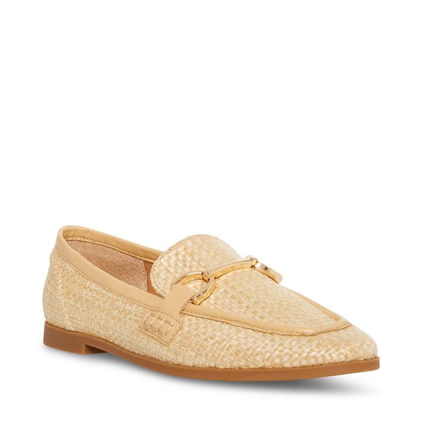 Steve Madden Carrine Raffia Loafers Dame Beige | NZCUF9483