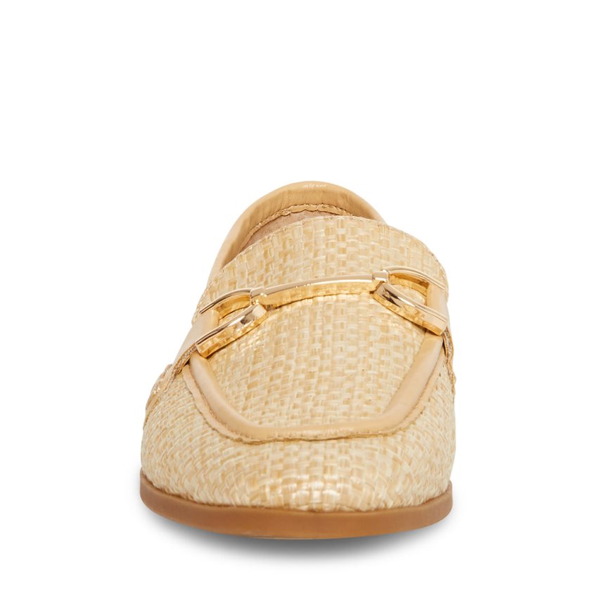 Steve Madden Carrine Raffia Loafers Dame Beige | NZCUF9483