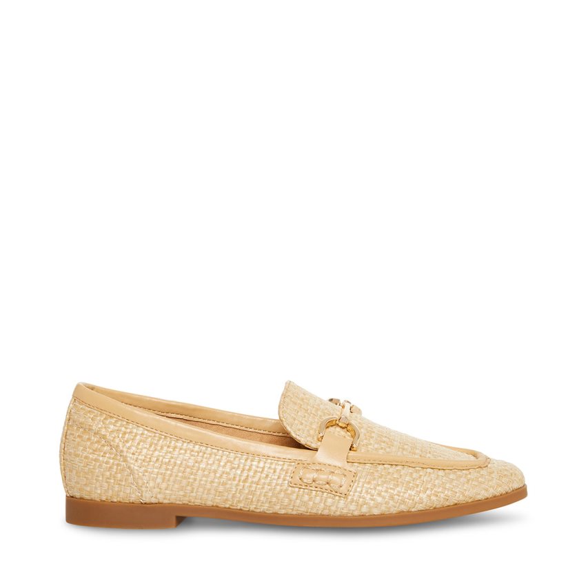 Steve Madden Carrine Raffia Loafers Dame Beige | NZCUF9483