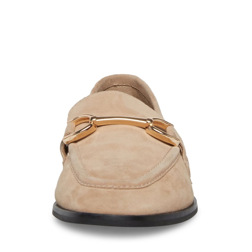 Steve Madden Carrine Semsket Skinn Loafers Dame Beige | NTLZK5391