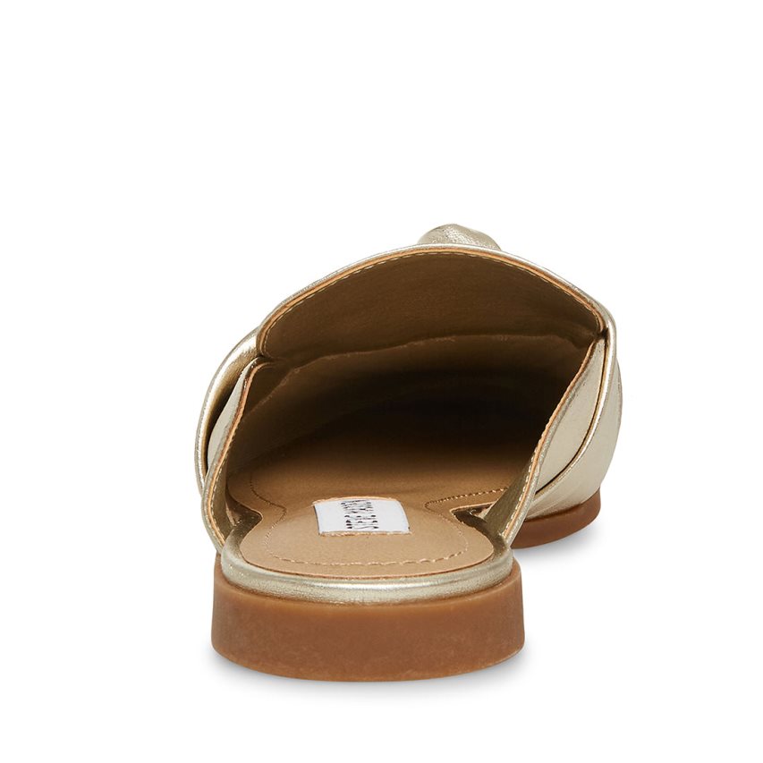 Steve Madden Chart Lær Mules Sko Dame Gull | QKNBI1354