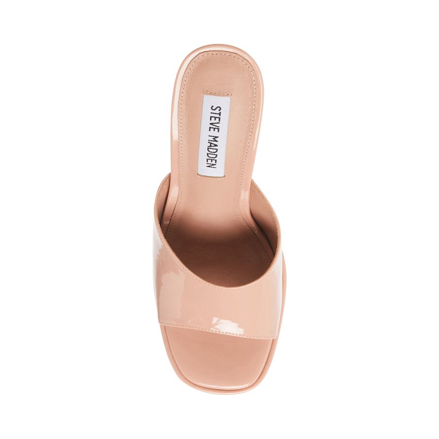 Steve Madden Clarity Patent Platåsandaler Dame Rosa | PEQYN9178