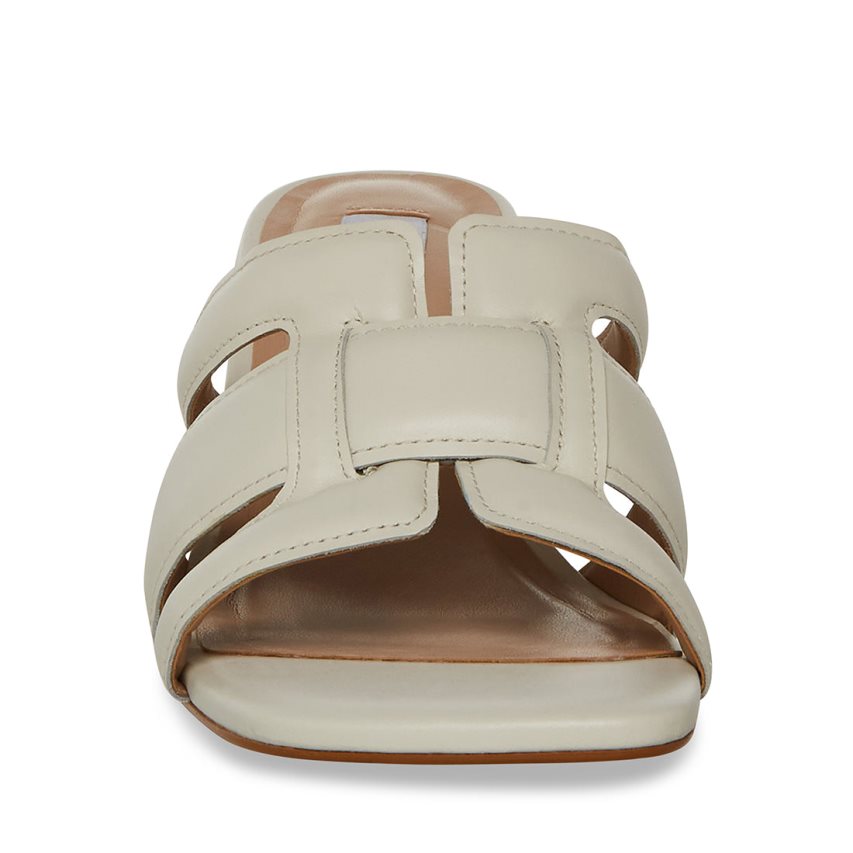 Steve Madden Clover Lær Sandaler med Hæl Dame Lyse Grå | KYIRL7016