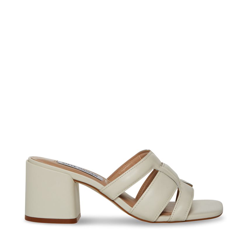 Steve Madden Clover Lær Sandaler med Hæl Dame Lyse Grå | KYIRL7016