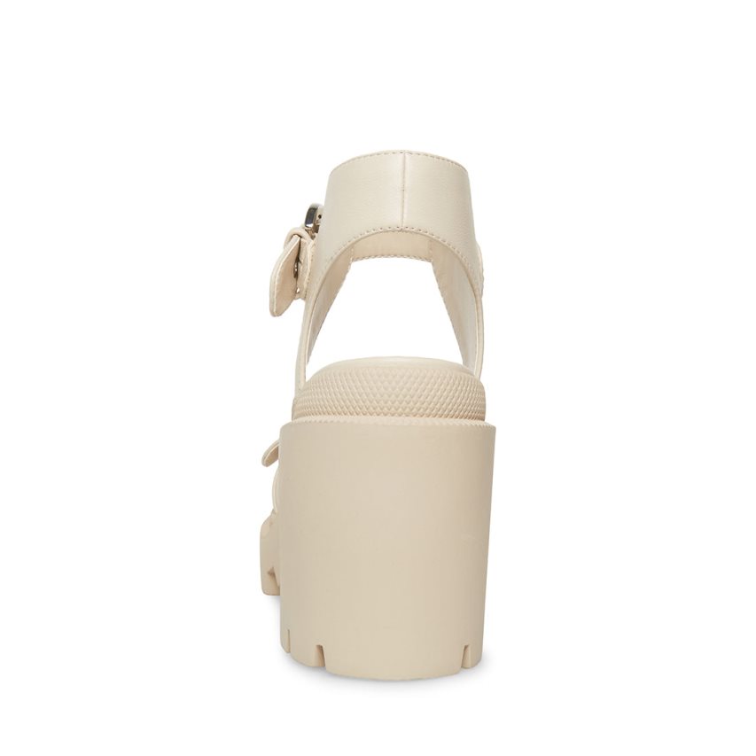 Steve Madden Costal Sandaler med Hæl Dame Pisket Krem | PWLSN7690