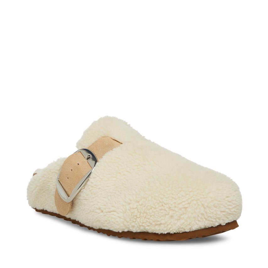 Steve Madden Cuddle Badesandaler Dame Hvite | UMZBS4216