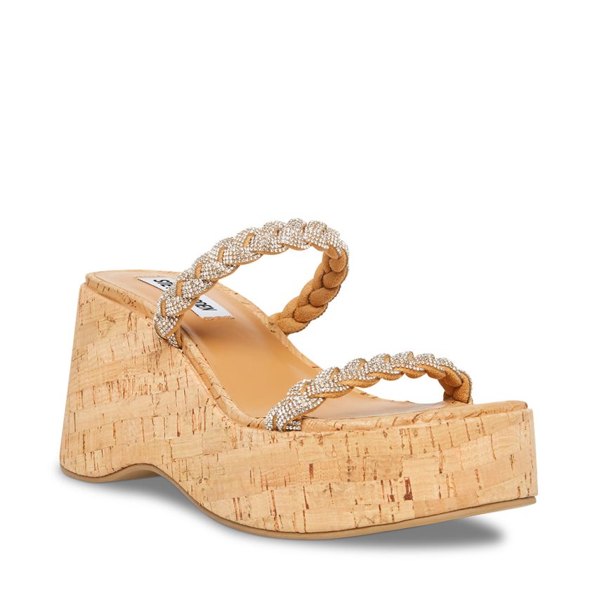 Steve Madden Danya Platåsandaler Dame Beige | FINRZ0261