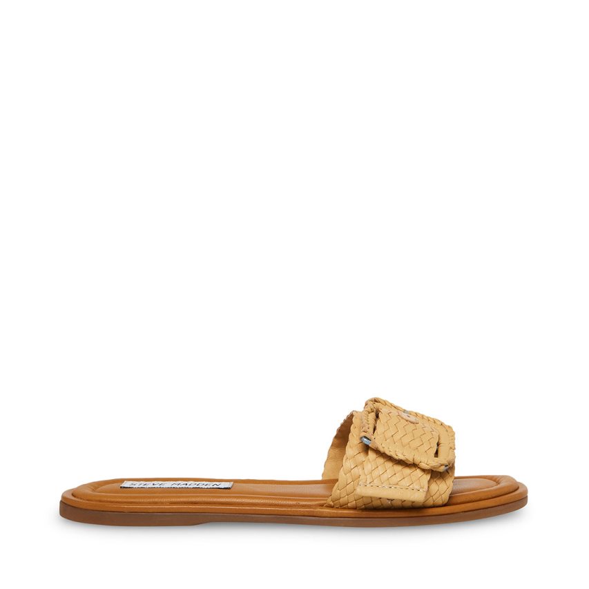 Steve Madden Della Natural Badesandaler Dame Brune | EOYDP6873