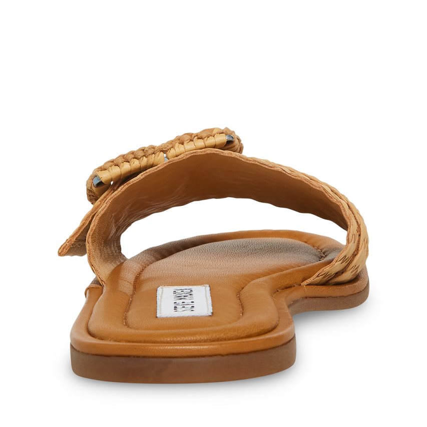 Steve Madden Della Natural Badesandaler Dame Brune | EOYDP6873