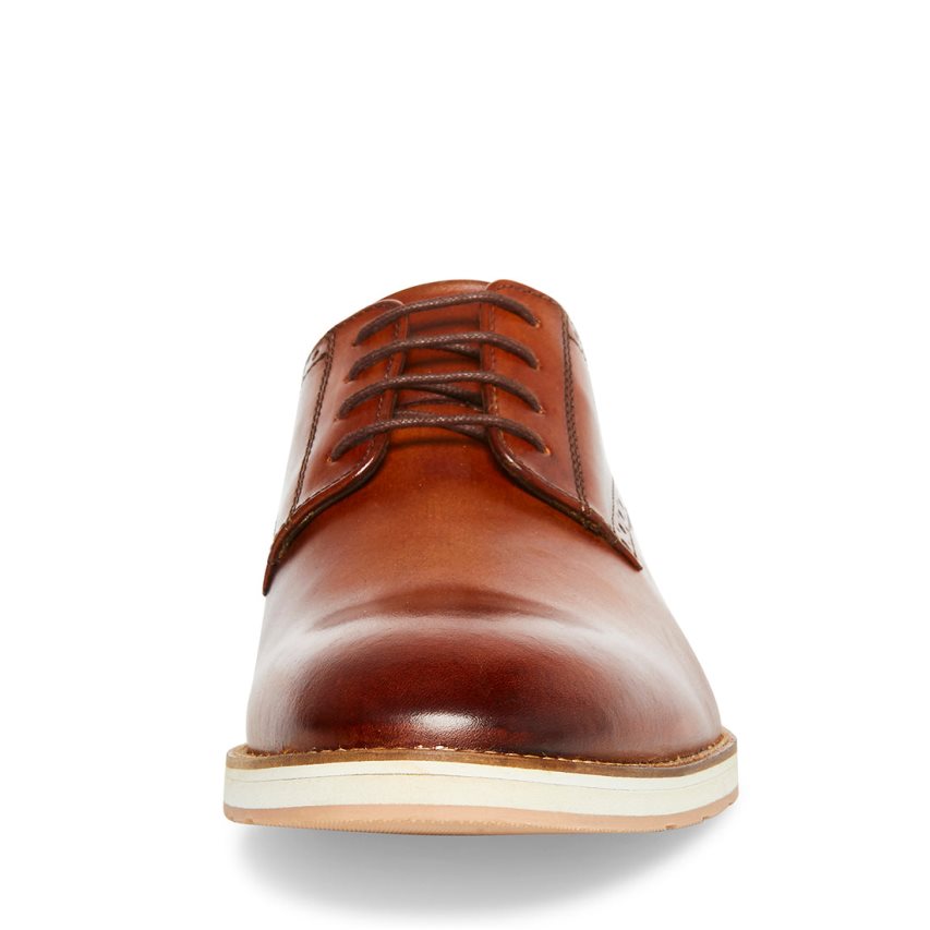 Steve Madden Derbyy Lær Derby Sko Herre Brune | HWNUC9831