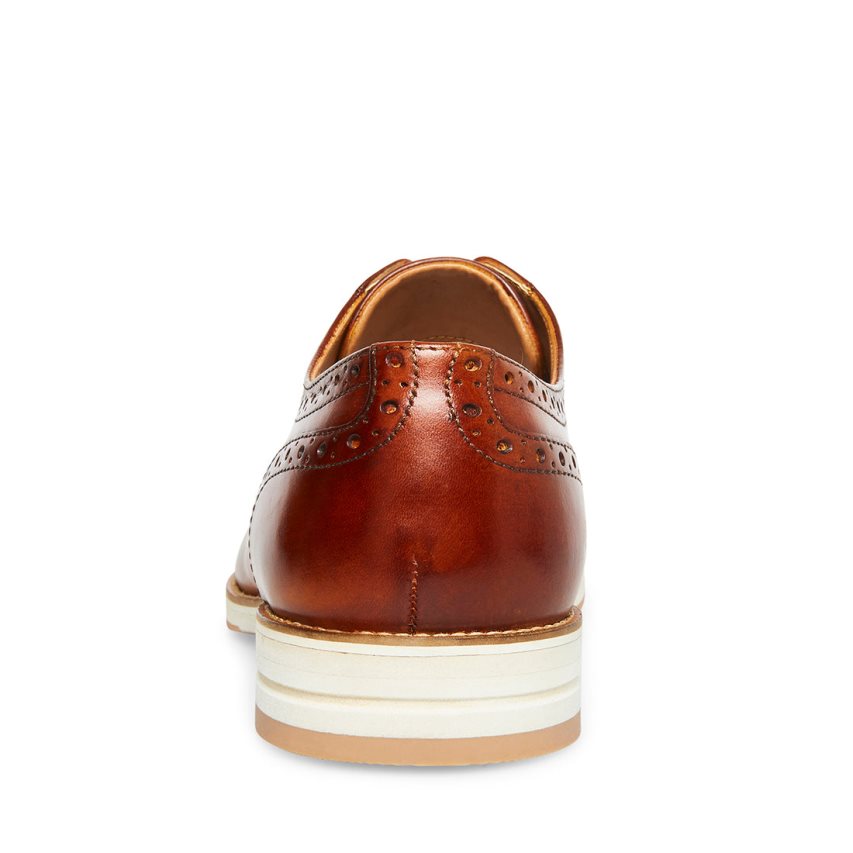 Steve Madden Derbyy Lær Derby Sko Herre Brune | HWNUC9831