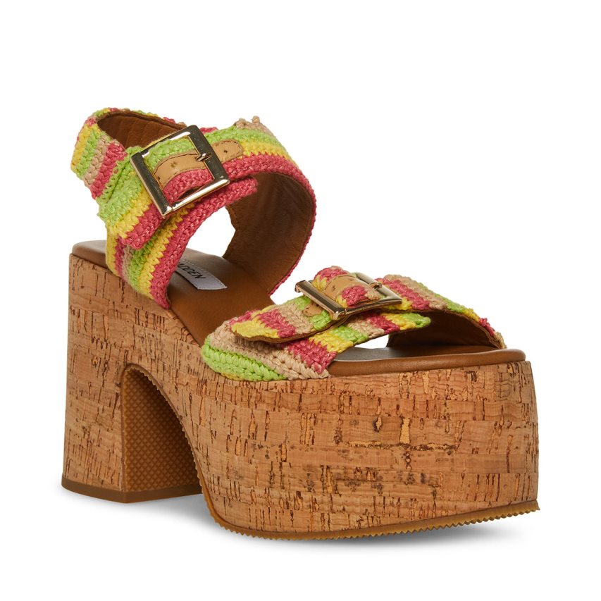 Steve Madden Devora Platåsandaler Dame Multicolor | TWOXU3042