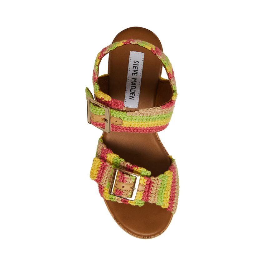 Steve Madden Devora Platåsandaler Dame Multicolor | TWOXU3042