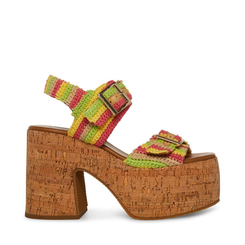 Steve Madden Devora Platåsandaler Dame Multicolor | TWOXU3042